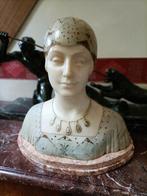 Antieke marmeren buste op sokkel,, Enlèvement