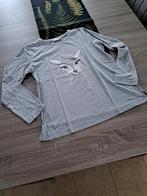Etam grijze longsleeve met hert - medium, Etam, Enlèvement ou Envoi, Comme neuf, Taille 38/40 (M)
