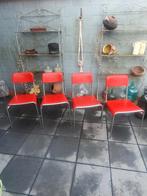 4 calligaris stoelen archirivolto design (Italië), Huis en Inrichting, Stoelen, Gebruikt, Ophalen of Verzenden, Rood