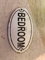 Origineel oud Emaille plaatje bedroom, Enlèvement