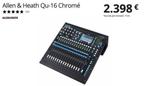 Table de mixage numérique Allen & Heath QU-16 chrome, Musique & Instruments, Tables de mixage, Comme neuf, 10 à 20 canaux, Entrée micro
