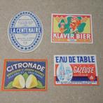 Lot oude limonade bier en water etiketten, Ophalen of Verzenden, Gebruikt