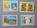 collectie 4 zegels Kuifje Bobbie Janssens Zonnebloem ..., Envoi, Comme neuf, TV, Autres types