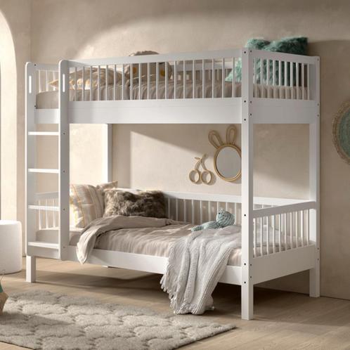 Kinderstapelbed van massief beukenhout 90x200, Kinderen en Baby's, Kinderkamer | Stapelbedden en Hoogslapers, Nieuw, Stapelbed