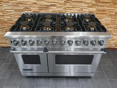 🔥Luxe Fornuis Viking 121cm RVS 2 elektrische ovens 8 pits, Elektronische apparatuur, Fornuizen, Zo goed als nieuw, Vrijstaand