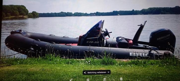 Rib Brig eagle 5  Black Edition + trailer, Watersport en Boten, Rubberboten, Zo goed als nieuw, Ophalen
