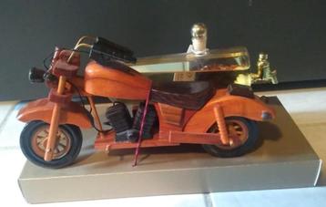 houten motorfiets met zijspan voor fles beschikbaar voor biedingen