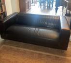 Lederen zetel zwart, Huis en Inrichting, Ophalen, Gebruikt, Minder dan 75 cm, 150 tot 200 cm