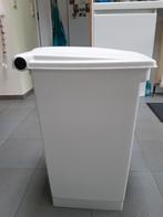 Witte vuilbak in kunststof met trappedaal, Enlèvement, Utilisé, Synthétique