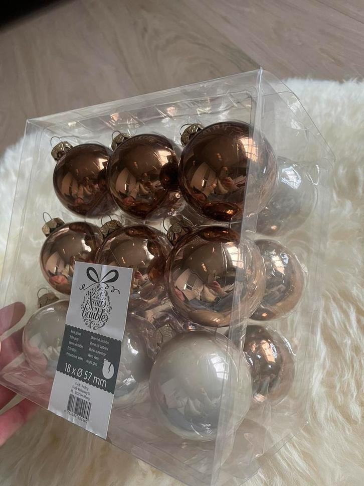 Glazen kerstballen, Diversen, Kerst, Zo goed als nieuw, Ophalen