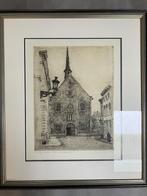 Ets college kerk Sint Niklaas van romain Malfliet, Antiek en Kunst, Kunst | Etsen en Gravures, Ophalen of Verzenden