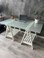 Bureau IKEA en Verre sur tréteaux, Ophalen, Bureau