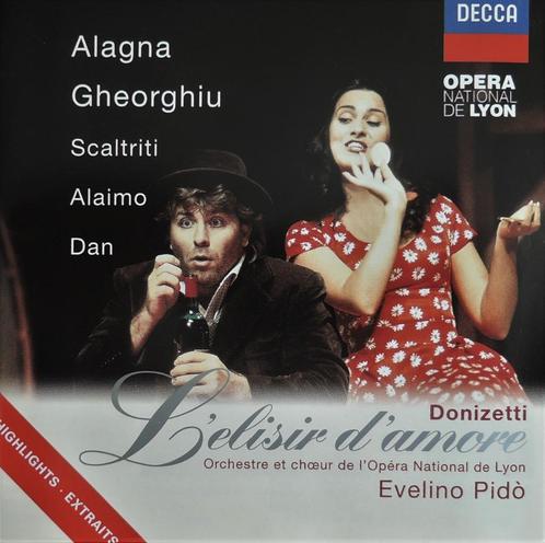 L' Elisir d' Amore / Donizetti - Gheorghiu/Alagna/Lyon/Pido, Cd's en Dvd's, Cd's | Klassiek, Zo goed als nieuw, Opera of Operette