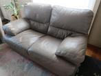 Lederen 2-zit -  PORD - Taupekleur, Huis en Inrichting, Ophalen, Zo goed als nieuw, Leer