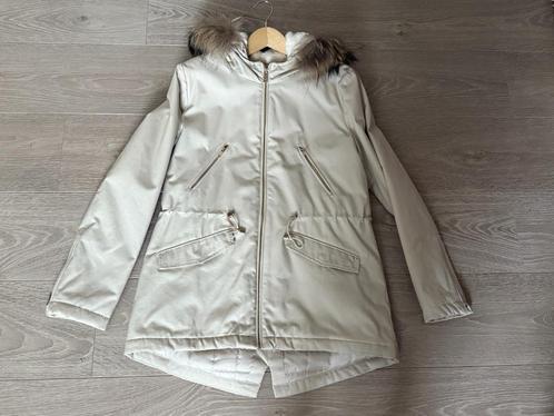 Wintermantel met kap Kocca (maat L), Kleding | Dames, Jassen | Winter, Nieuw, Maat 42/44 (L), Beige, Ophalen of Verzenden