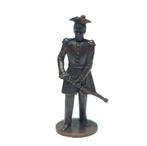 Metal Soldaten 19. Jahrhundert n° 1 Hauptmann Bruniert, Figurines, Utilisé, Enlèvement ou Envoi