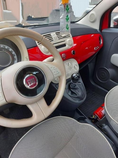 Fiat 500 Rouge 1.2 essence, Autos, Fiat, Particulier, ABS, Bluetooth, Verrouillage central, Vitres électriques, Isofix, Toit panoramique