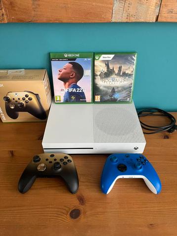 X Box One S + jeux et manettes, 500 GB, Xbox One S, Comme neuf, Enlèvement