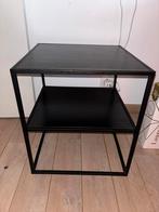 Nachttafeltje/bijzettafeltje metaal/hout, Ophalen, Gebruikt, Metaal