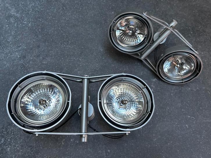 2 Modular plafond spits model Nomad, Huis en Inrichting, Lampen | Spots, Gebruikt, Plafondspot of Wandspot, Metaal of Aluminium