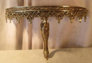 Mooie antieke Wandconsole in metaal en hout - 39x17x25 beschikbaar voor biedingen