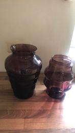 Lot de 2 vases colorés en verre, Utilisé