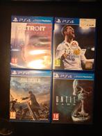 Detroit BH, Fifa 18, Until Dawn, Final Fantasy XV, Games en Spelcomputers, Games | Sony PlayStation 4, Overige genres, Ophalen of Verzenden