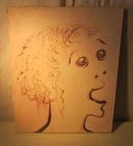 Belle œuvre peinte moderne « Étonnement » - Rita Toelen, Enlèvement ou Envoi