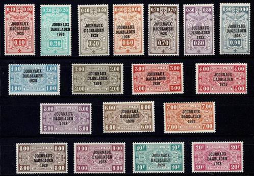 Timbres Belgique 1928 Journaux JO 1/18 MNH** + Certificat, Postzegels en Munten, Postzegels | Europa | België, Ophalen of Verzenden