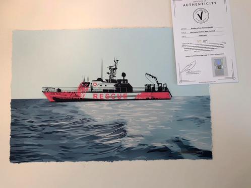 Banksy Louise zeefdruk kleur boot kleur boot, Antiek en Kunst, Kunst | Litho's en Zeefdrukken, Ophalen of Verzenden