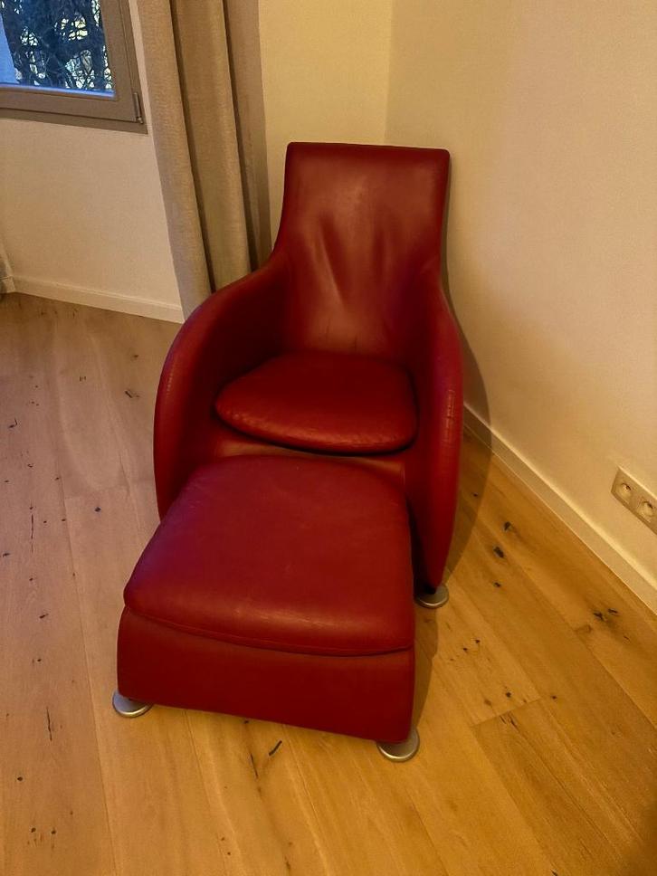 Montis Loge fauteuil met voetbank, Huis en Inrichting, Zetels | Zetels en Chaises Longues, Gebruikt, Tweepersoons, Minder dan 150 cm