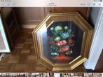 Kader met bloemen op velours., Ophalen