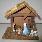 Kerststalletje in hout inclusief figuurtjes, Ophalen of Verzenden, Gebruikt