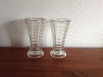 2 persglazen vaasjes in prima staat, Antiek en Kunst, Ophalen of Verzenden