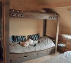 Steigerhouten stapelbed met laden, Huis en Inrichting, Ophalen, Zo goed als nieuw, Stapelbed