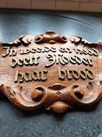 Oud bord ,In weelde en nood deelt moeder haar brood., Ophalen of Verzenden, Gebruikt