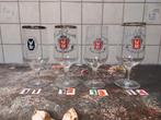 Vandenheuvel oude bierglazen op voet, Ophalen of Verzenden, Zo goed als nieuw, Bierglas