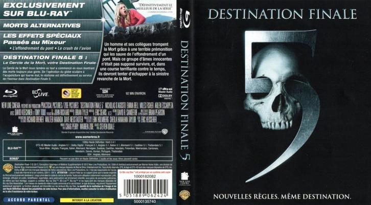 final destination 5 (blu-ray) nieuw, Cd's en Dvd's, Blu-ray, Zo goed als nieuw, Horror, Ophalen of Verzenden