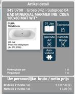 bad mineraal marmer NIEUW IN VERPAKKING, Ophalen, Nieuw, Steen, Bad