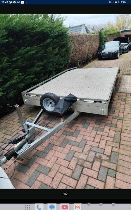 Te huur autotrailer 2700 kg.
60€ per dag.
Plateau 206 x 430., Auto diversen, Aanhangwagen-onderdelen, Gebruikt, Ophalen of Verzenden