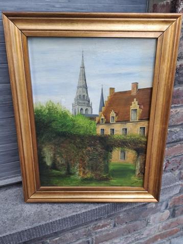 huile sur toile signe montigny beschikbaar voor biedingen
