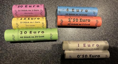 Autriche 2002 : Original Rolls UNC 1c -> 2€ (7 rouleaux), Timbres & Monnaies, Monnaies | Europe | Monnaies euro, Série, Autres valeurs