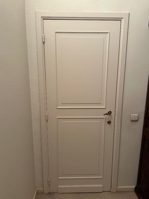 21 klassieke volle binnendeuren met koperen deurklinken, Doe-het-zelf en Bouw, Deuren en Vliegenramen, Zo goed als nieuw, Binnendeur