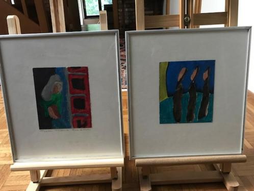 Loes de Haan - origineel werk Tussen de mensen, Antiek en Kunst, Kunst | Schilderijen | Klassiek, Ophalen