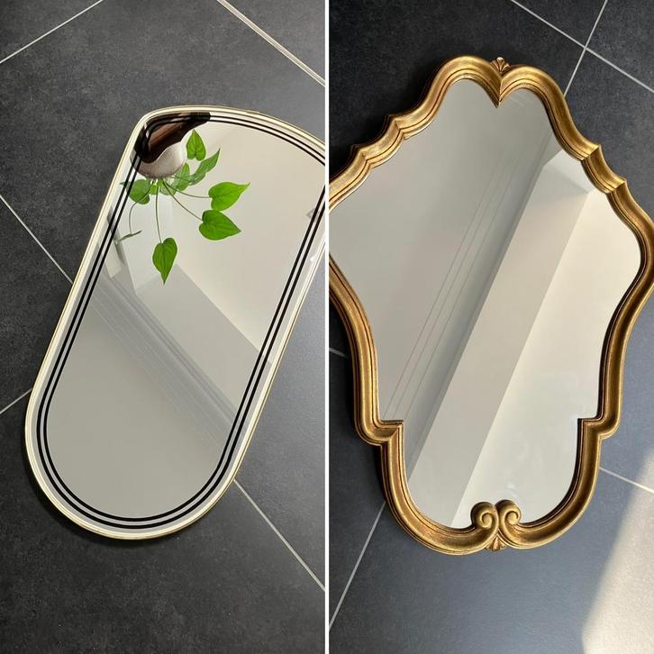 Vintage spiegels - apart of samen te koop, Huis en Inrichting, Woonaccessoires | Spiegels, Zo goed als nieuw, Ophalen