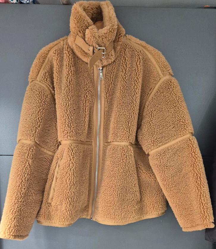 Zara teddy jas beige/camel – NIEUW– maat L, Kleding | Dames, Jassen | Winter, Maat 42/44 (L), Beige, Ophalen of Verzenden