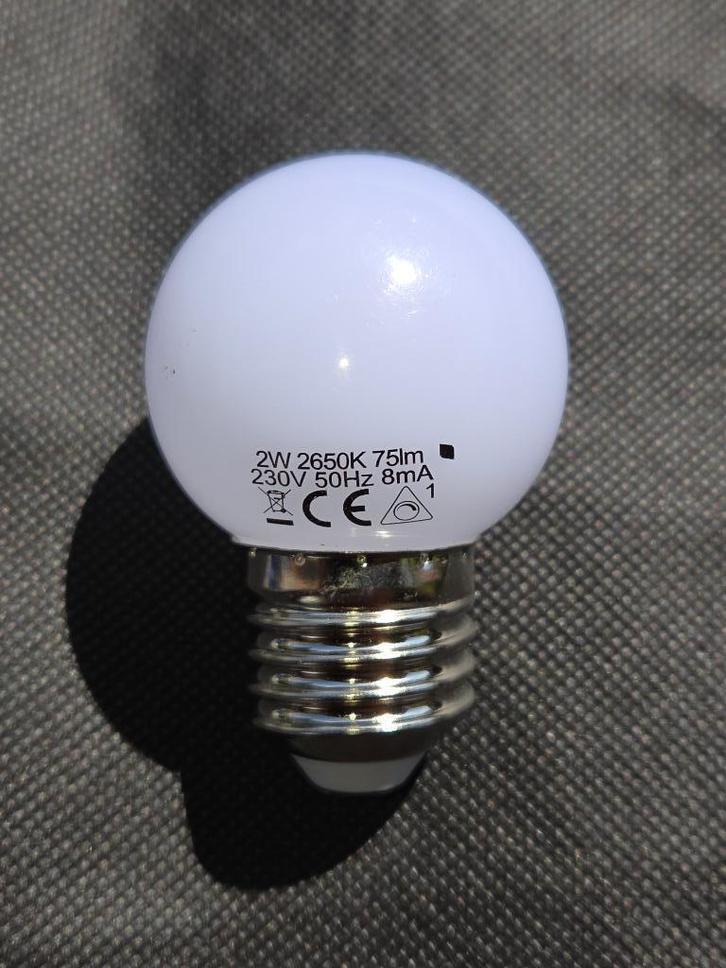 PRIKKABEL- / WITTE BOL of TRANSPARANT LED LAMPEN 2-3W €1,3st, Tuin en Terras, Buitenverlichting, Zo goed als nieuw, Overige typen