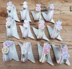 Brocante pastel servetringen met roosjes /bloemen, Antiek en Kunst, Ophalen of Verzenden