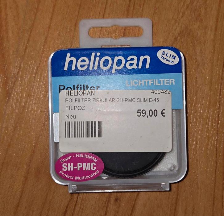 Heliopan SH-PMC Slim Ø46mm circulair polarisatiefilter, Audio, Tv en Foto, Foto | Filters, Nieuw, Polarisatiefilter, Ophalen of Verzenden