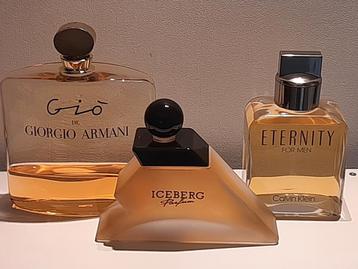ARMANI,CALVIN KLEIN,ICEBERG flacons parfum géants factices